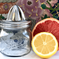 Stainless Steel Juicing Lid for Wide Mouth Mason Jars With Attached Ring