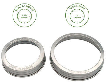 Rust Proof Stainless Steel Bands/Rings for Mason Jars 5 Pack