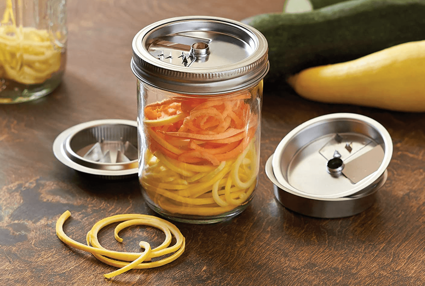 3-1 Mason Jar Spiralizer Lid Kit (Wide Mouth)