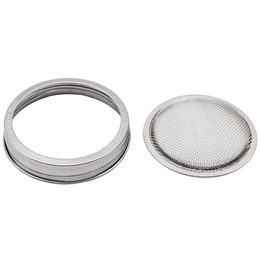 Premium Curved Stainless Steel Sprouting & Sifting Lids for Mason Jars